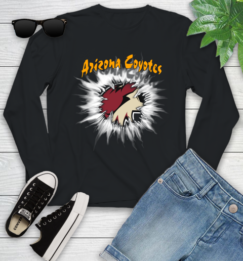 Arizona Coyotes NHL Hockey Adoring Fan Rip Sports Youth Long Sleeve