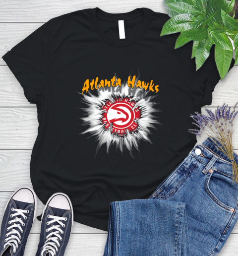 Atlanta Hawks NBA Basketball Rip Sports Women's T-Shirt