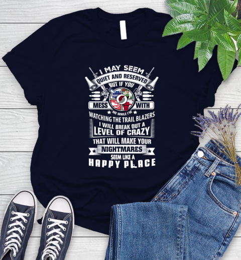 Portland Trail Blazers NBA Basketball Don't Mess With Me While I'm Watching My Team Sports (1) Women's T-Shirt 2