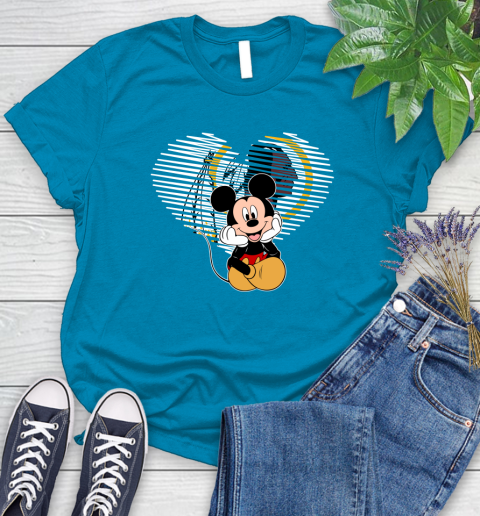 NFL Washington Redskins The Heart Mickey Mouse Disney Football T Shirt_000 Women's T-Shirt 10