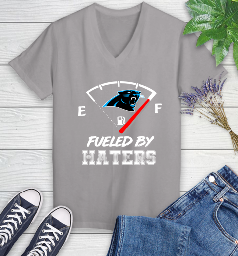 Carolina Panthers NFL Football Fueled By Haters Sports Women's V-Neck T-Shirt 4