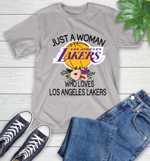 Nba Just A Woman Who Loves Los Angeles Lakers Basketball Sports T