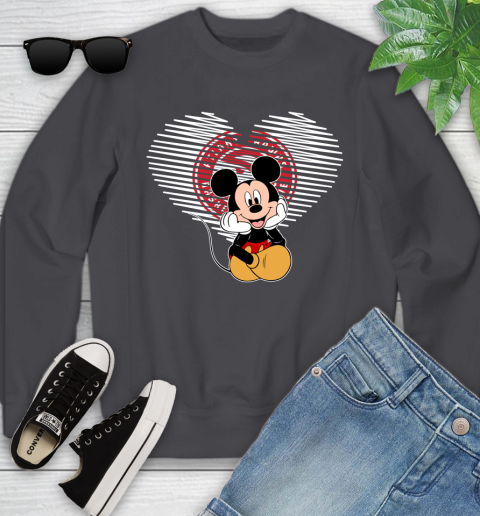 NBA Atlanta Hawks The Heart Mickey Mouse Disney Basketball Youth Sweatshirt 5