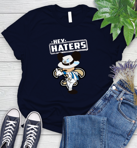 NFL Hey Haters Mickey Football Sports New Orleans Saints Women's T-Shirt 2