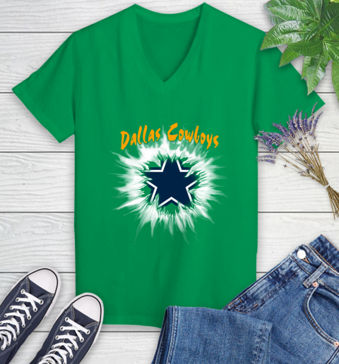 Dallas Cowboys NFL Football Adoring Fan Rip Sports Women's V-Neck T-Shirt 5