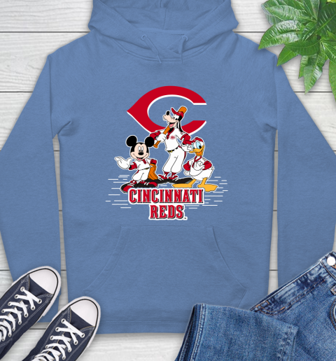 MLB Cincinnati Reds Mickey Mouse Donald Duck Goofy Baseball T Shirt Hoodie 11
