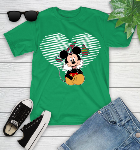 MLB Atlanta Braves The Heart Mickey Mouse Disney Baseball T Shirt_000 Youth T-Shirt 8