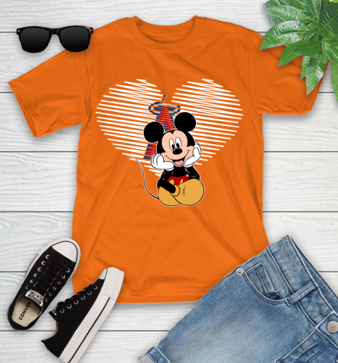 MLB Los Angeles Angels The Heart Mickey Mouse Disney Baseball T Shirt_000 Youth T-Shirt 9