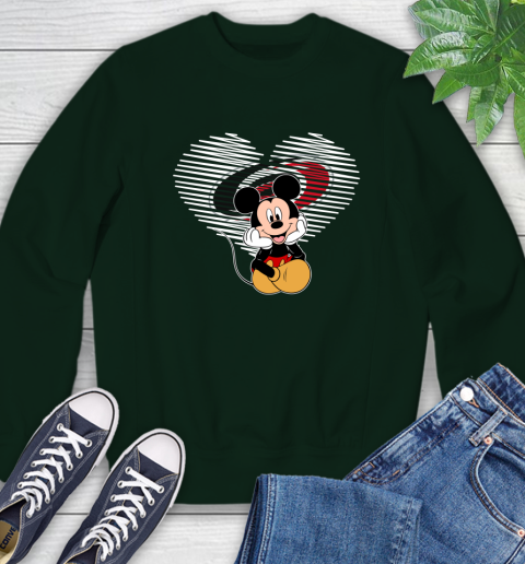 NHL Carolina Hurricanes The Heart Mickey Mouse Disney Hockey Sweatshirt 12