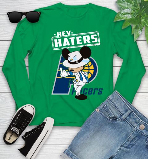 NBA Hey Haters Mickey Basketball Sports Indiana Pacers Youth Long Sleeve 7