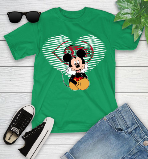 MLB Cincinnati Reds The Heart Mickey Mouse Disney Baseball T Shirt_000 Youth T-Shirt 8