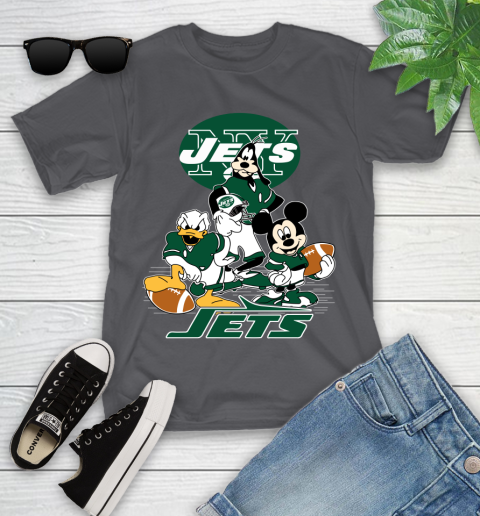 NFL New York Jets Mickey Mouse Donald Duck Goofy Football Shirt Youth T-Shirt 6