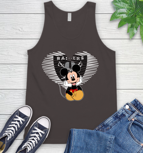 NFL Oakland Raiders The Heart Mickey Mouse Disney Football T Shirt_000 Tank Top 6