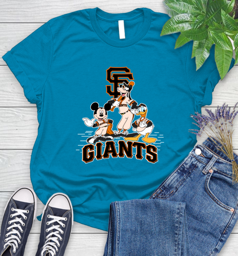 MLB San Francisco Giants Mickey Mouse Donald Duck Goofy Baseball T Shirt Women's T-Shirt 10