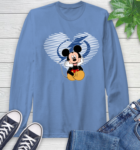 NHL Tampa Bay Lightning The Heart Mickey Mouse Disney Hockey Long Sleeve T-Shirt 12