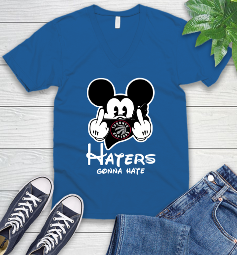 NBA Toronto Raptors Haters Gonna Hate Mickey Mouse Disney Basketball T Shirt V-Neck T-Shirt 5