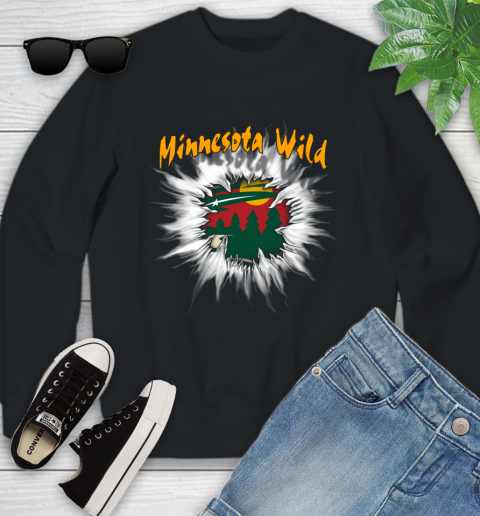 Minnesota Wild NHL Hockey Adoring Fan Rip Sports Youth Sweatshirt