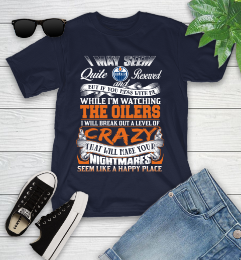 Edmonton Oilers NHL Hockey Don't Mess With Me While I'm Watching My Team Youth T-Shirt 2