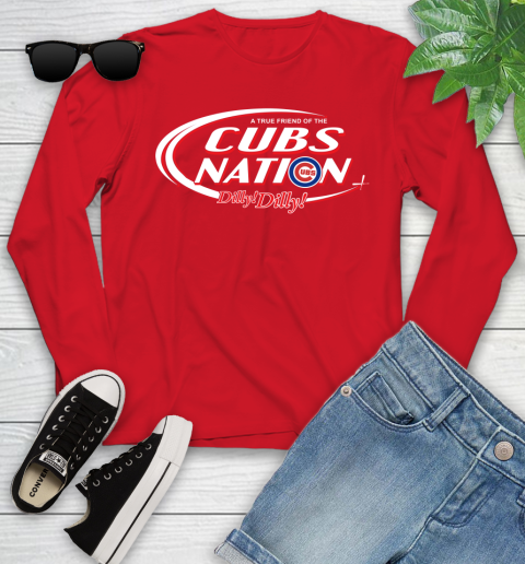 MLB A True Friend Of The Chicago Cubs Dilly Dilly Baseball Sports Youth Long Sleeve 11