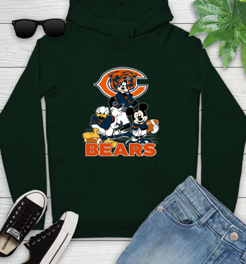 NFL Chicago Bears Mickey Mouse Donald Duck Goofy Football Shirt Youth Hoodie 14