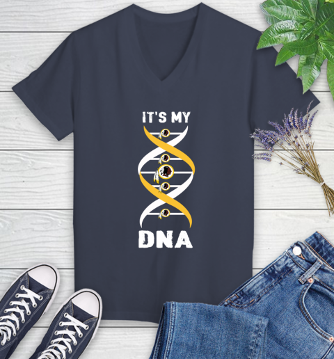 Washington Redskins NFL Football It's My DNA Sports Women's V-Neck T-Shirt 12