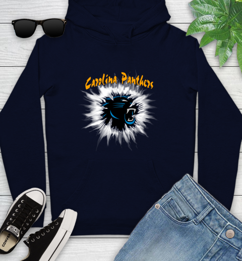 Carolina Panthers NFL Football Adoring Fan Rip Sports Youth Hoodie 3