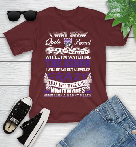 Sacramento Kings NBA Basketball Don't Mess With Me While I'm Watching My Team Youth T-Shirt 14