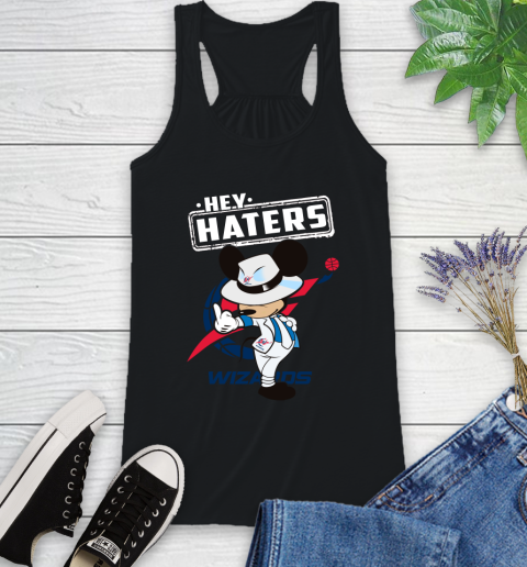 NBA Hey Haters Mickey Basketball Sports Washington Wizards Racerback Tank