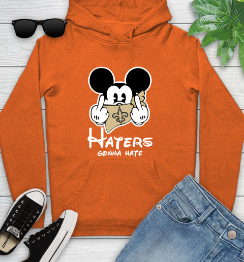 NFL New Orleans Saints Haters Gonna Hate Mickey Mouse Disney Football T Shirt Youth Hoodie 4