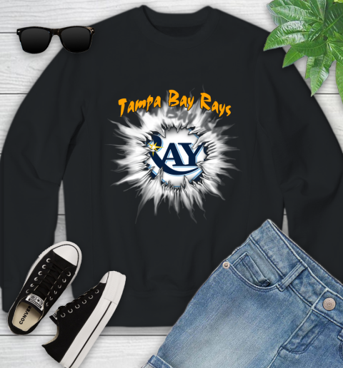 Tampa Bay Rays MLB Baseball Adoring Fan Rip Sports Youth Sweatshirt