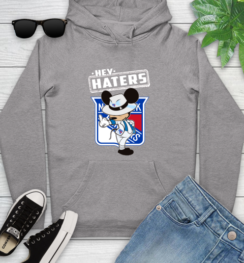 NHL Hey Haters Mickey Hockey Sports New York Rangers Youth Hoodie 6