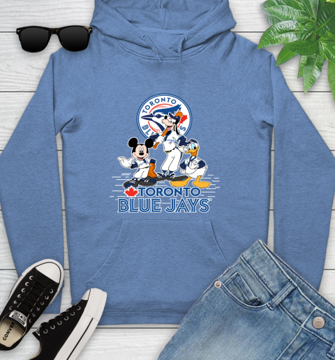 MLB Toronto Blue Jays Mickey Mouse Donald Duck Goofy Baseball T Shirt Youth Hoodie 13