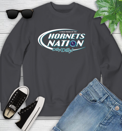 NBA A True Friend Of The Charlotte Hornets Dilly Dilly Basketball Sports Youth Sweatshirt 5