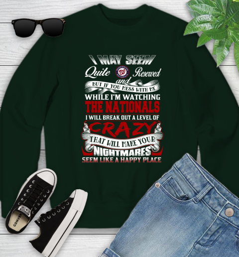 Washington Nationals MLB Baseball Don't Mess With Me While I'm Watching My Team Youth Sweatshirt 9