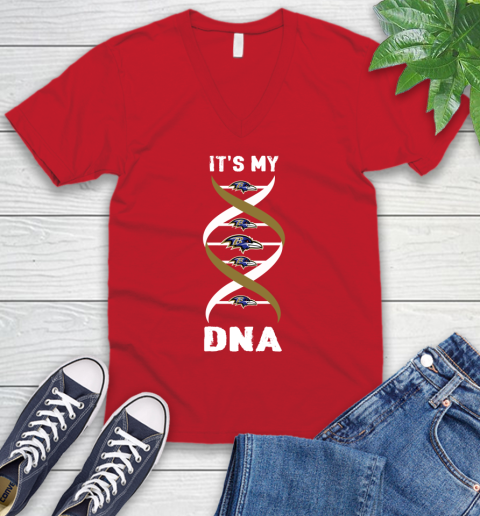 Baltimore Ravens NFL Football It's My DNA Sports V-Neck T-Shirt 6