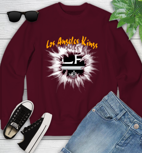 Los Angeles Kings NHL Hockey Adoring Fan Rip Sports Youth Sweatshirt 4