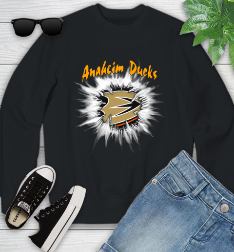 Anaheim Ducks NHL Hockey Adoring Fan Rip Sports Youth Sweatshirt