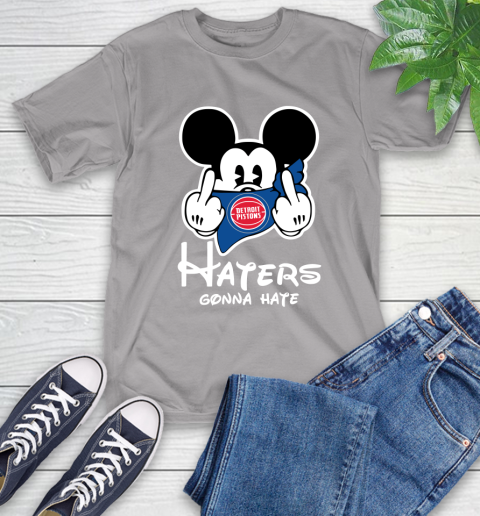 NBA Detroit Pistons Haters Gonna Hate Mickey Mouse Disney Basketball T Shirt T-Shirt 6