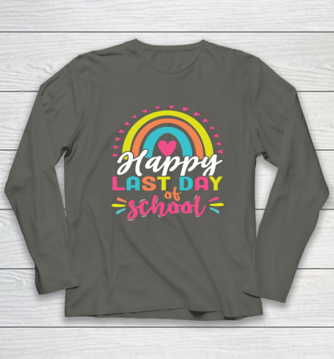 Happy Last Day of School Teacher Student Graduation Long Sleeve T-Shirt 4