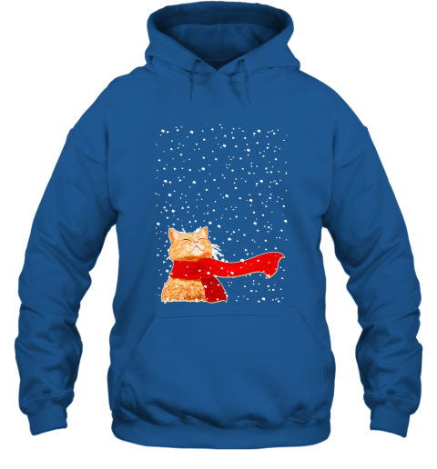 Chrismas Gift Cat And Snow Beautiful GifAnd Mug For Cat Lovers Hoodie
