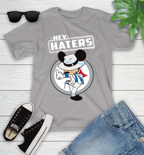 NFL Hey Haters Mickey Football Sports Pittsburgh Steelers Youth T-Shirt 4