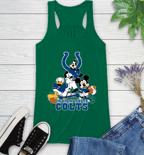 NFL Indianapolis Colts Mickey Mouse Donald Duck Goofy Football Shirt Racerback Tank 6