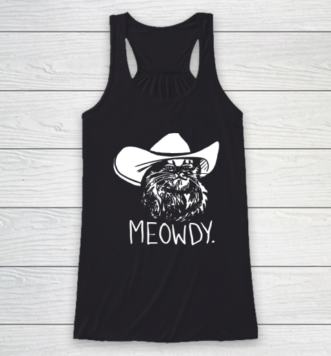Meowdy Texas Cat Meme Racerback Tank