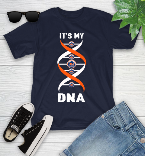 New York Mets MLB Baseball It's My DNA Sports Youth T-Shirt 2