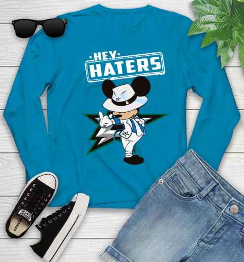 NHL Hey Haters Mickey Hockey Sports Dallas Stars Youth Long Sleeve 8