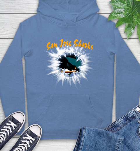 San Jose Sharks NHL Hockey Adoring Fan Rip Sports Hoodie 11