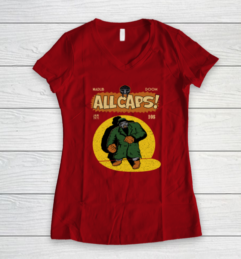 MF Doom Shirt  Madlib Doom Women's V-Neck T-Shirt 6