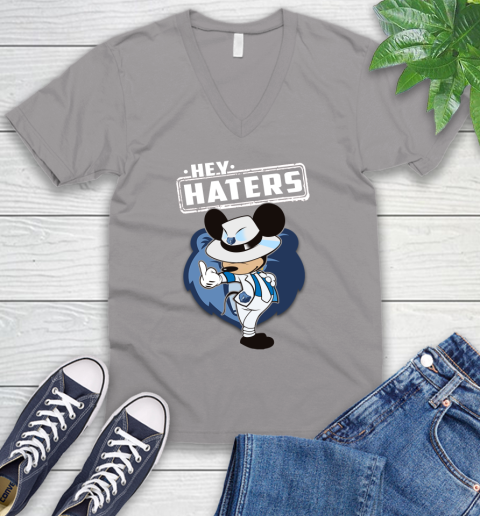 NBA Hey Haters Mickey Basketball Sports Memphis Grizzlies V-Neck T-Shirt 3