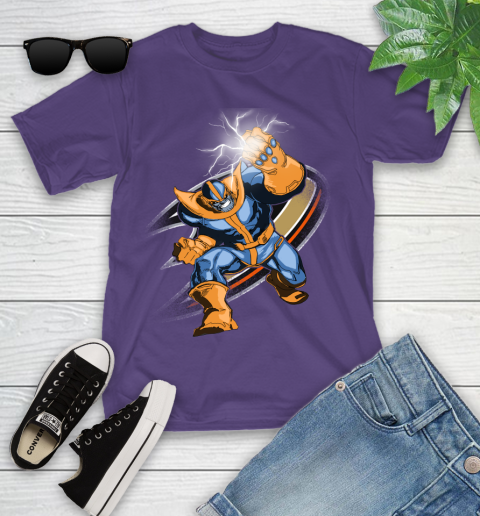 Anaheim Ducks NHL Hockey Thanos Avengers Infinity War Marvel Youth T-Shirt 3