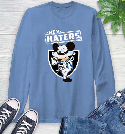 NFL Hey Haters Mickey Football Sports Oakland Raiders Long Sleeve T-Shirt 12